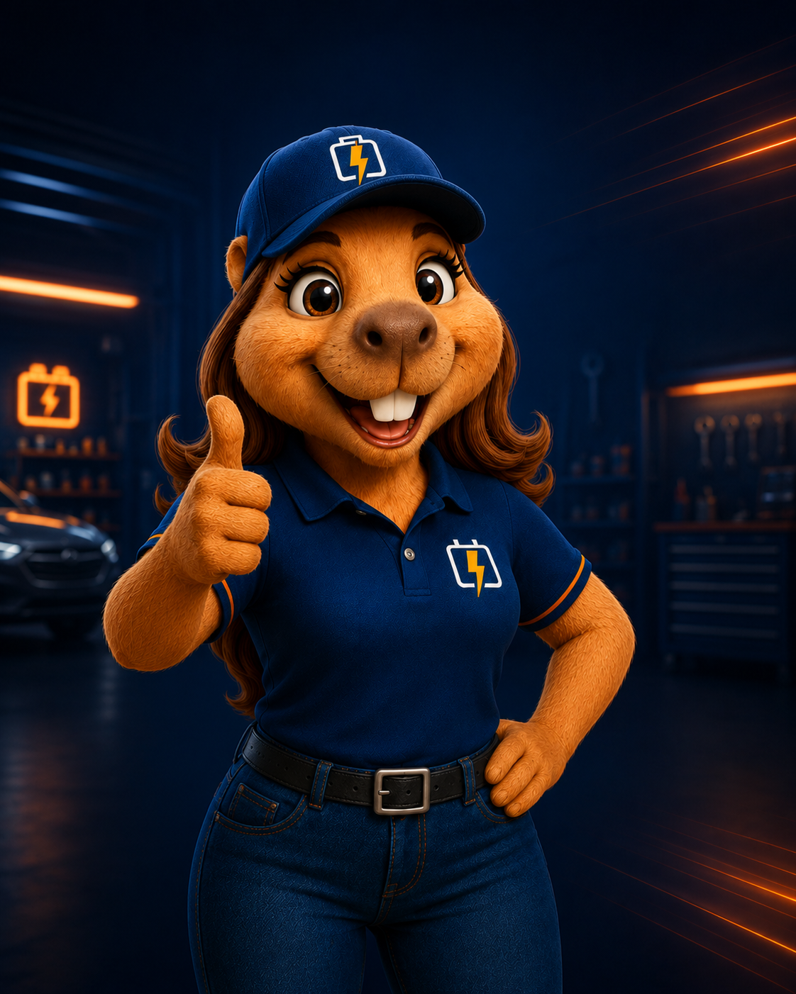 Mascote do Varejão apresentando o atendimento especializado